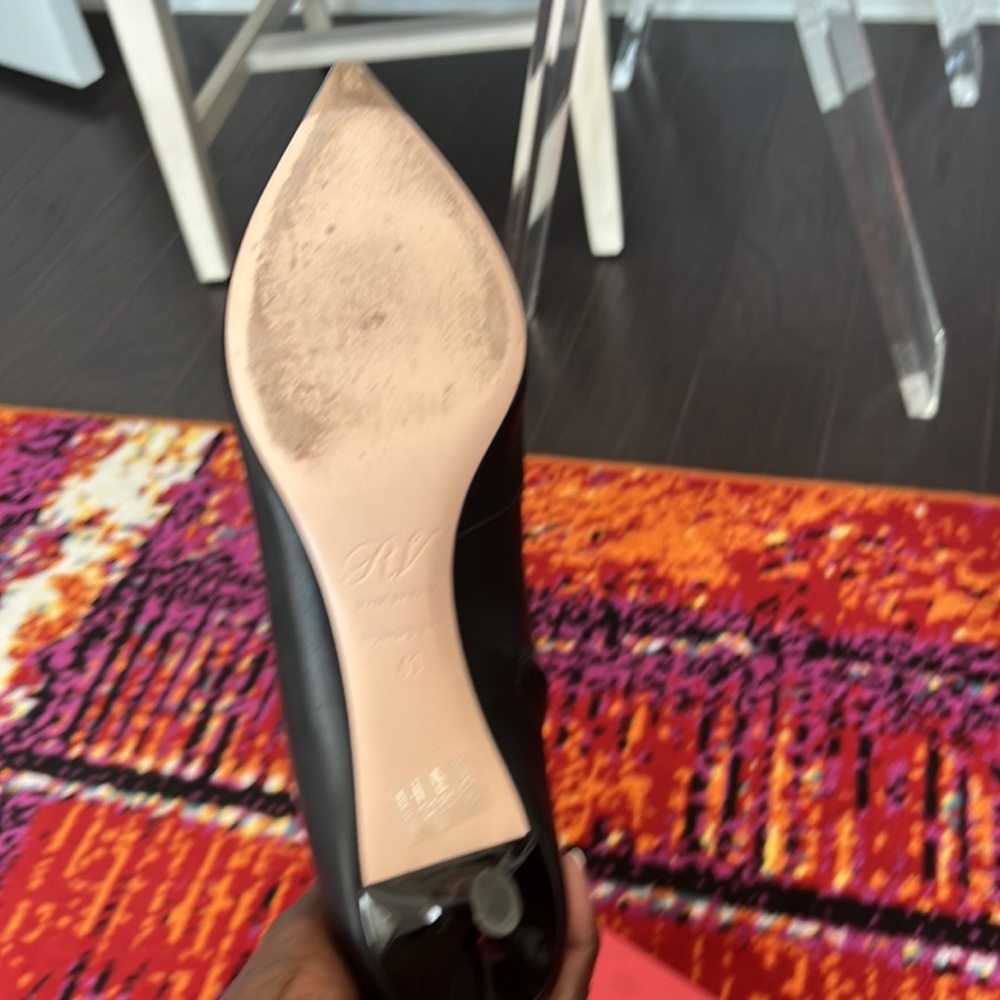 Pointy covered buckle bootie by Roger Vivier of Paris. Worn once. - Picture 3 of 12